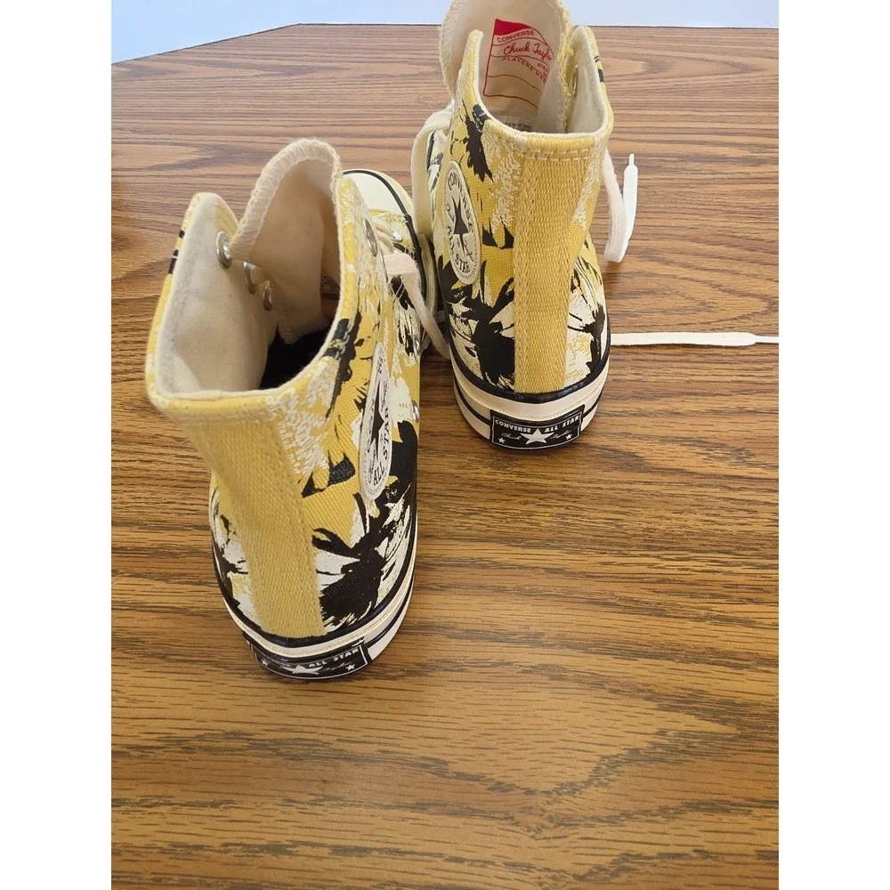 Converse Chuck 70 Hi Hybrid Floral Shoes Womens Size 7 Saturn Gold Black 571581C